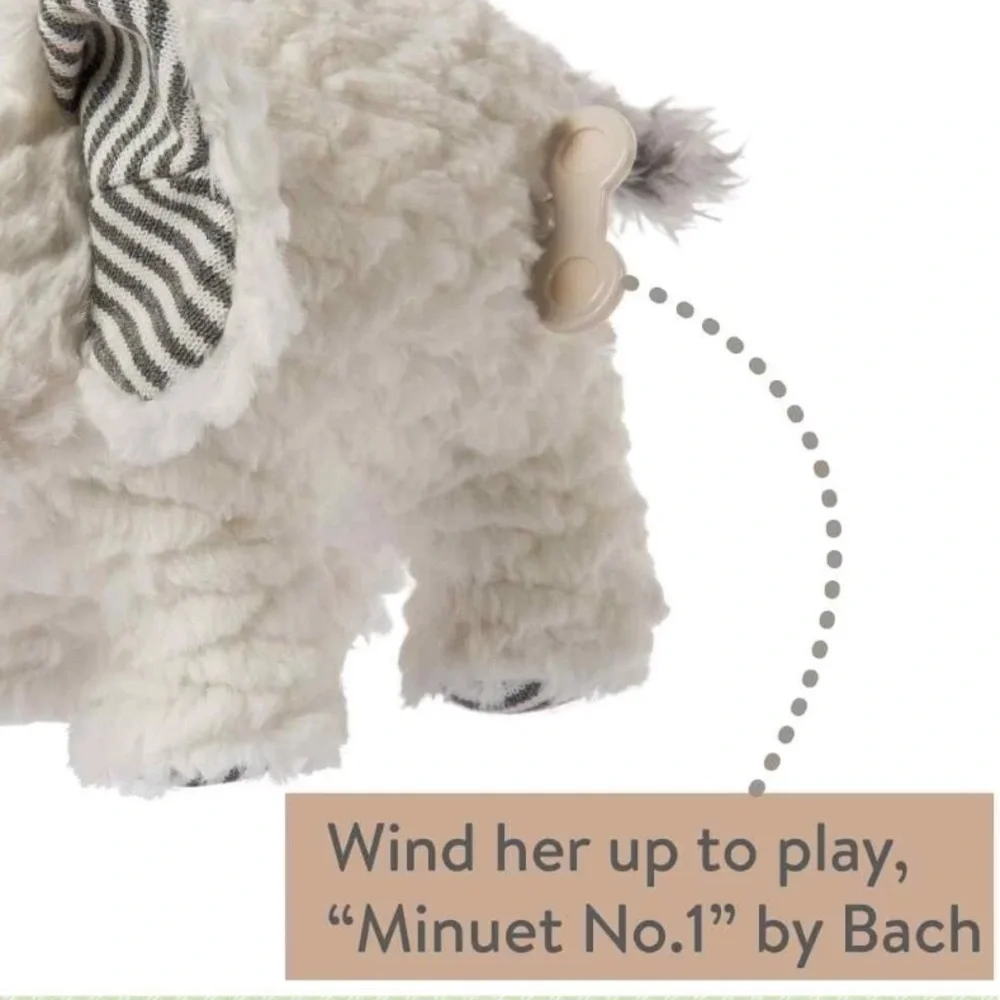 MARY MEYER Afrique Boutique Elephant Musical Wind-up Toy 11” long